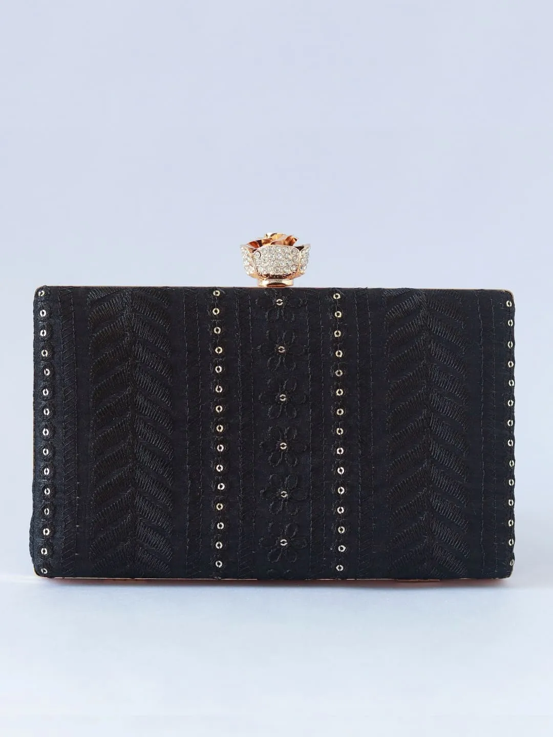 Mughal Embroidered Box Clutch