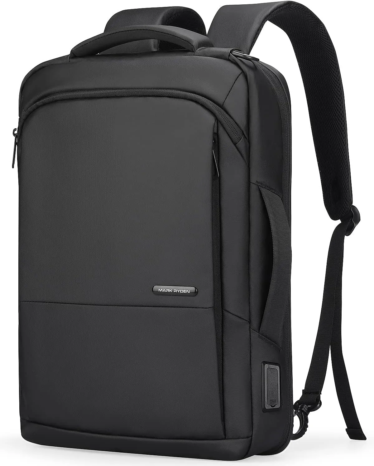 Muzee 3in1 Slim Business Backpack Laptop Backpack For Men with Executive Briefcase Casual Daypack Fits 15.6 Inch Laptop USB Port Black