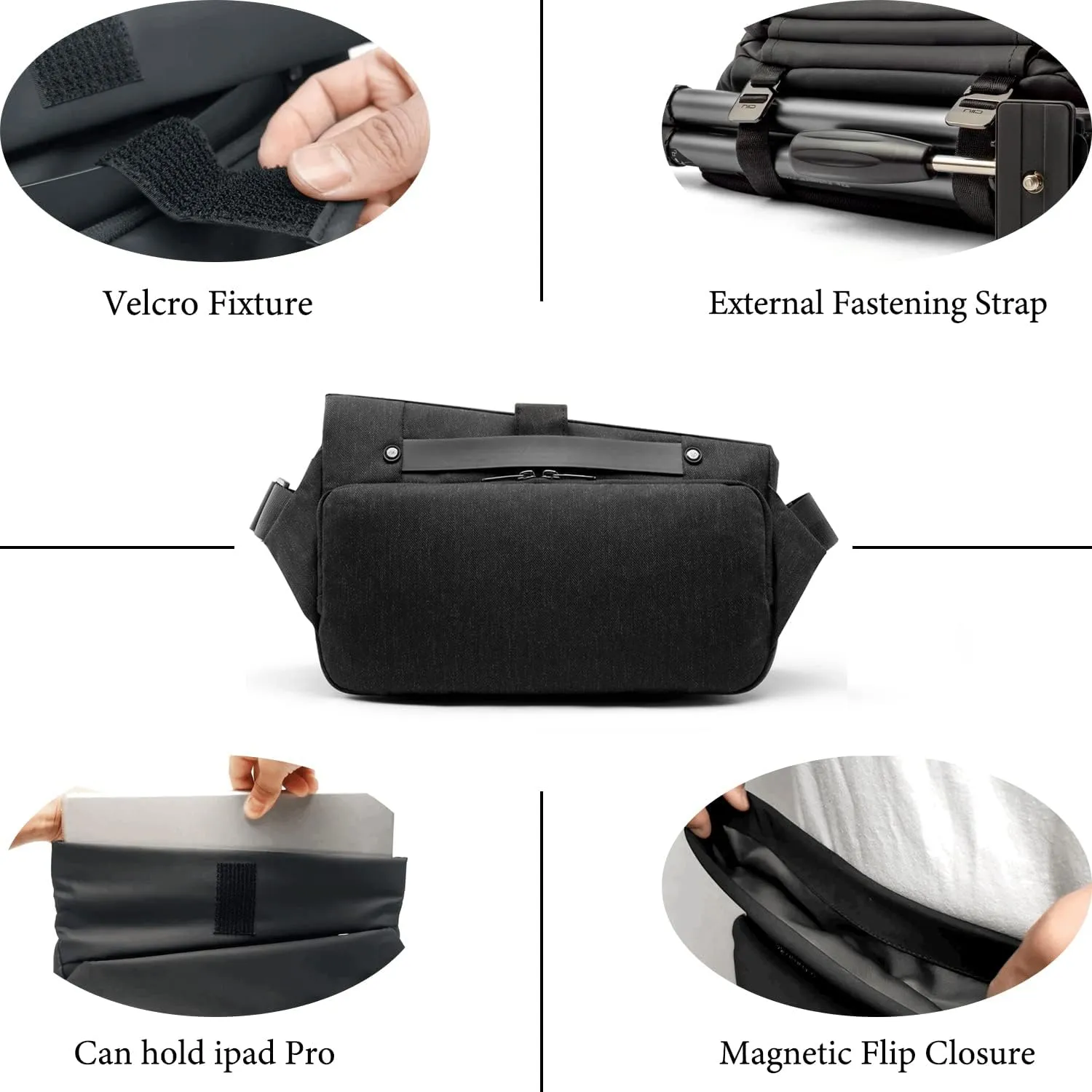 NIID Sling Bag,Crossbody Bag Men,Expandable Sling Bag Stylish,Waterproof Shoulder Bag,Anti Theft Sling,Minimalist Chest Shoulder Backpack,Messenger Bags for Travel Work