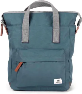 ORI LONDON Small Tote Bag Backpack - Nylon Tote Backpack for Women & Men - Wide Mouth, Chunky Zippers - The Bantry, Airforce