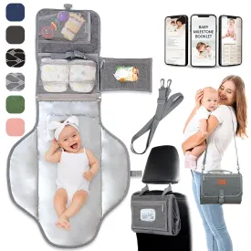 Portable Changing Pad for Baby  Soft, Comfortable Portable Diaper Changing Pad with Wipes Pockets, Waterproof and Easy to Clean  Baby Shower Gifts Newborn Essentials Must Haves Baby Registry Search