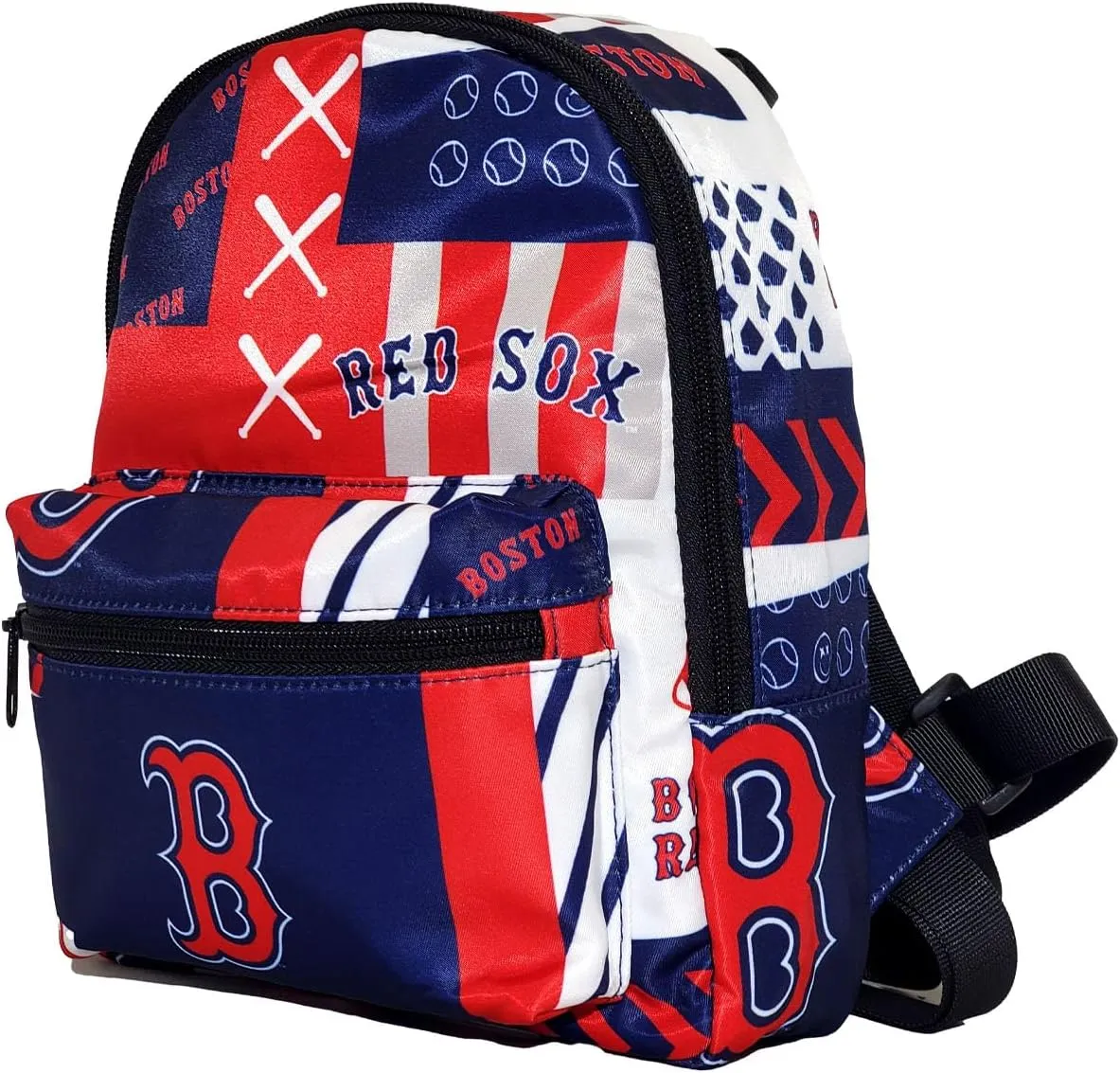 Pro Specialties Group Boston Red Sox Mini Backpack, Licensed Gift Merch for Red Sox Fans, (Street Series Adult Bags) Ideal small backpack Waterproof, and trendy, Boston Merchandise for Women
