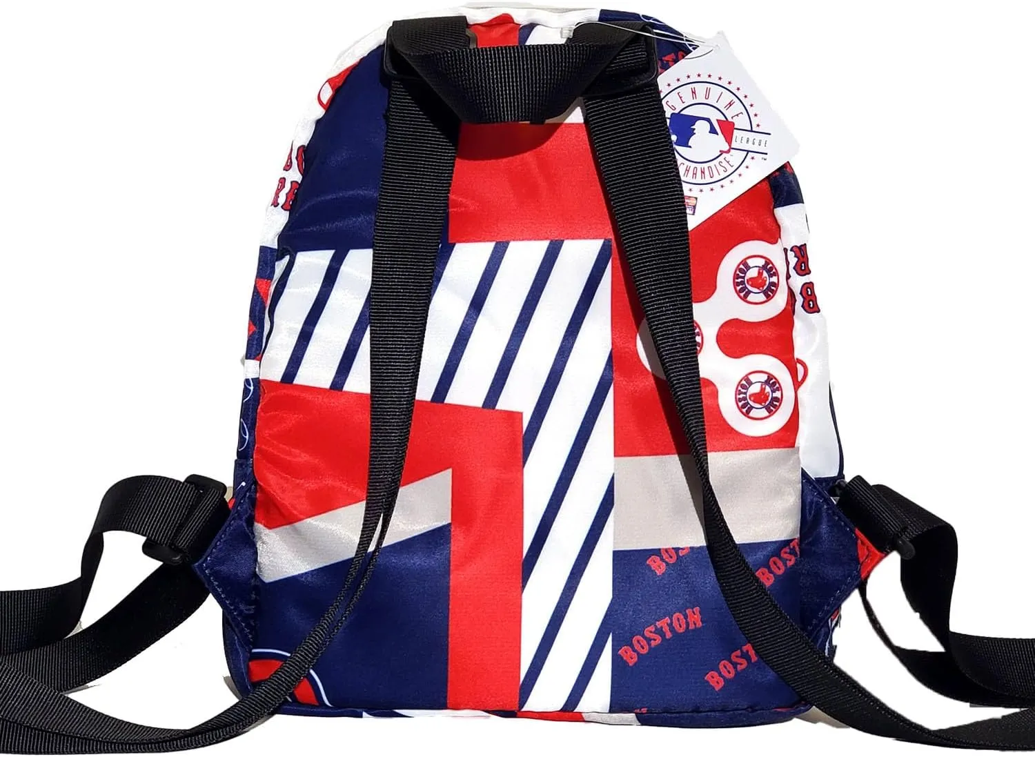 Pro Specialties Group Boston Red Sox Mini Backpack, Licensed Gift Merch for Red Sox Fans, (Street Series Adult Bags) Ideal small backpack Waterproof, and trendy, Boston Merchandise for Women