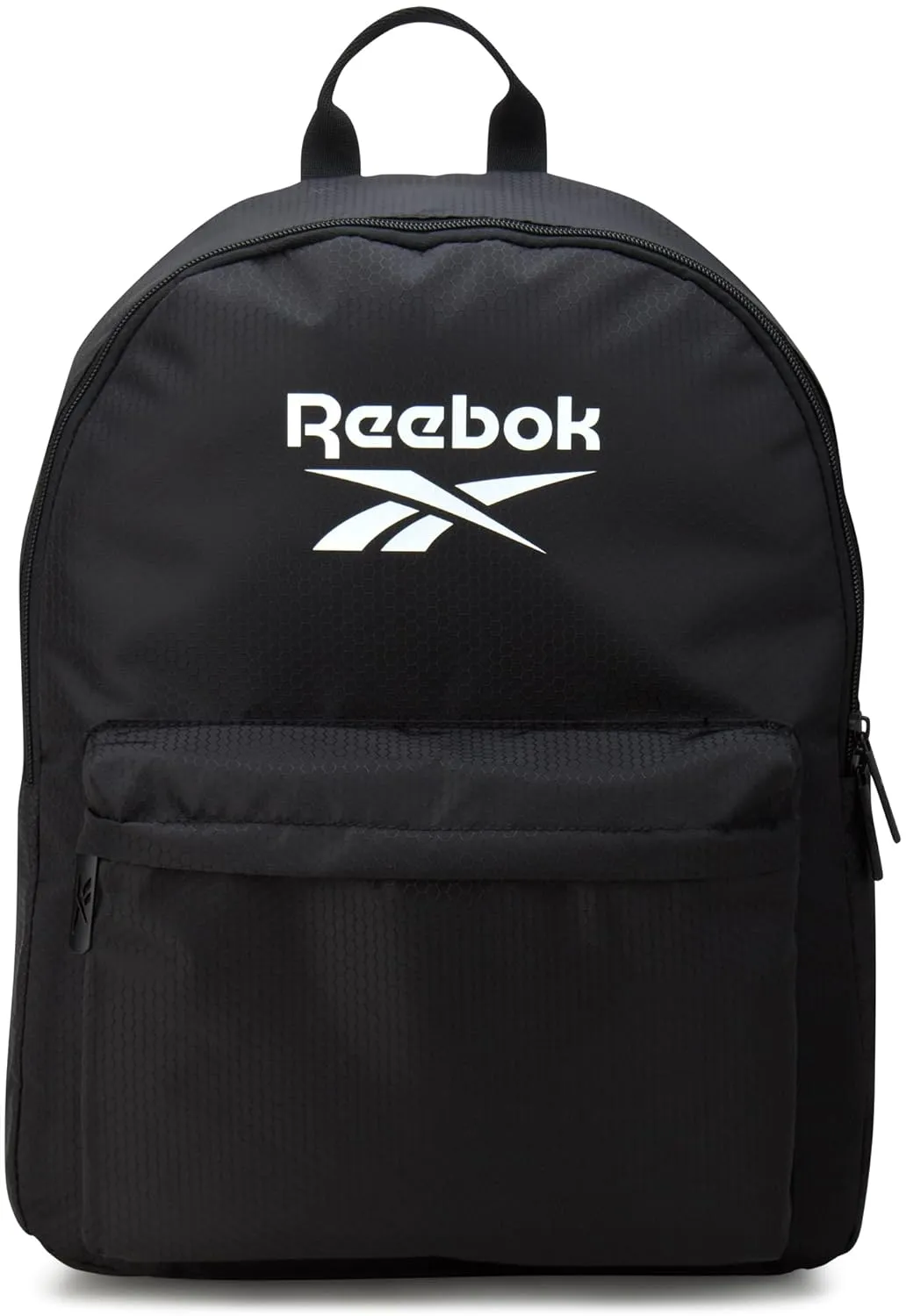 Reebok Element Backpack - Lightweight Compact Everyday Carry On Work, Gym, or Travel Backpack for Men and Women, Black Element with White Logo