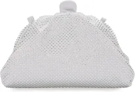 Rhinestone Purse Crystal Frame Clutch Bag Party Pleated Women Clutch Handbag