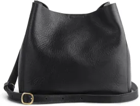 S-ZONE Full Grain Leather Crossbody Bags for Women Shoulder Bag Butterfly Bucket Purses