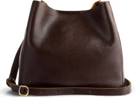 S-ZONE Full Grain Leather Crossbody Bags for Women Shoulder Bag Butterfly Bucket Purses