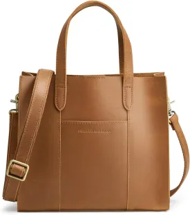 S-ZONE Leather Crossbody Tote Bags for Women Satchel Bag Top Handle Handbag Shoulder Purses Medium