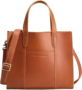 S-ZONE Leather Crossbody Tote Bags for Women Satchel Bag Top Handle Handbag Shoulder Purses Medium
