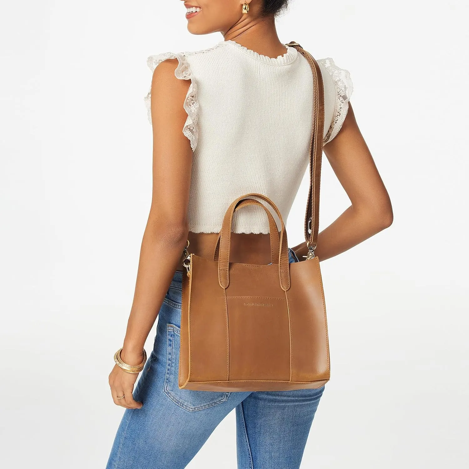 S-ZONE Leather Crossbody Tote Bags for Women Satchel Bag Top Handle Handbag Shoulder Purses Medium