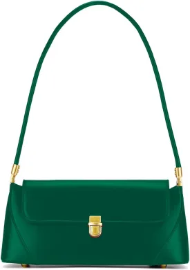 Shoulder Bag for Women Vintage Purse Fashion Classic Vegan Leather Clutch Tote Retro Handbag with Buckle Closure