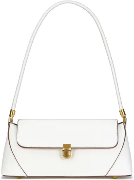 Shoulder Bag for Women Vintage Purse Fashion Classic Vegan Leather Clutch Tote Retro Handbag with Buckle Closure