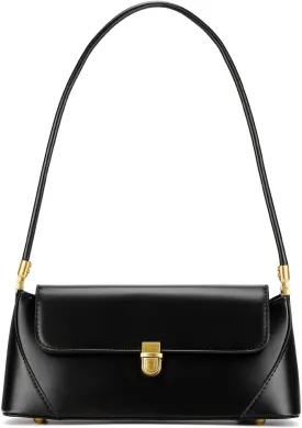 Shoulder Bag for Women Vintage Purse Fashion Classic Vegan Leather Clutch Tote Retro Handbag with Buckle Closure