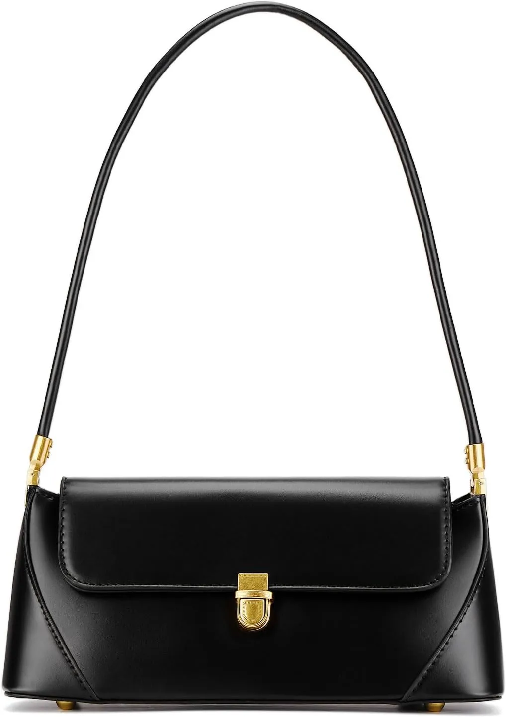 Shoulder Bag for Women Vintage Purse Fashion Classic Vegan Leather Clutch Tote Retro Handbag with Buckle Closure