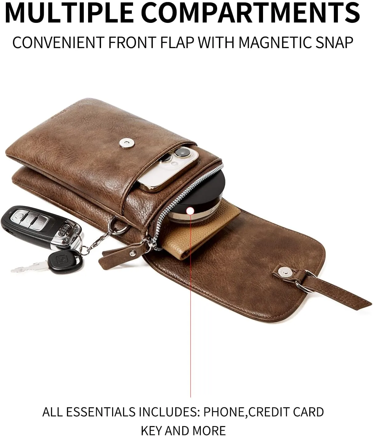 Small Crossbody Bags for women,Soft Leather Cell Phone Purse Lightweight,Little Crossbody Purses Women Trendy with Card slots