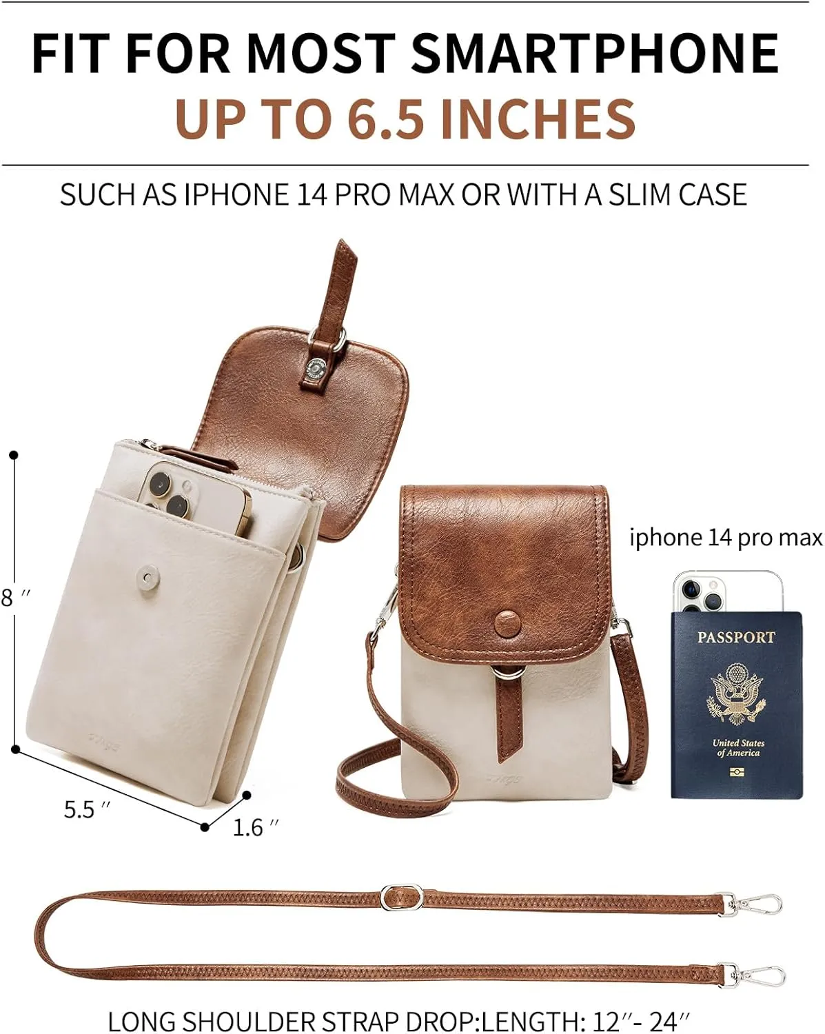 Small Crossbody Bags for women,Soft Leather Cell Phone Purse Lightweight,Little Crossbody Purses Women Trendy with Card slots