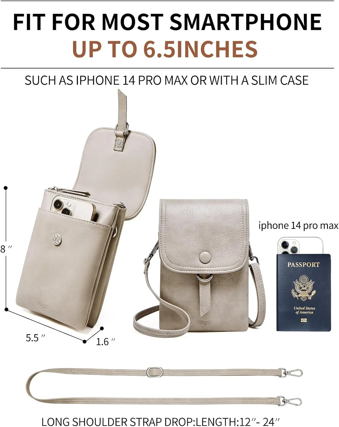 Small Crossbody Bags for women,Soft Leather Cell Phone Purse Lightweight,Little Crossbody Purses Women Trendy with Card slots