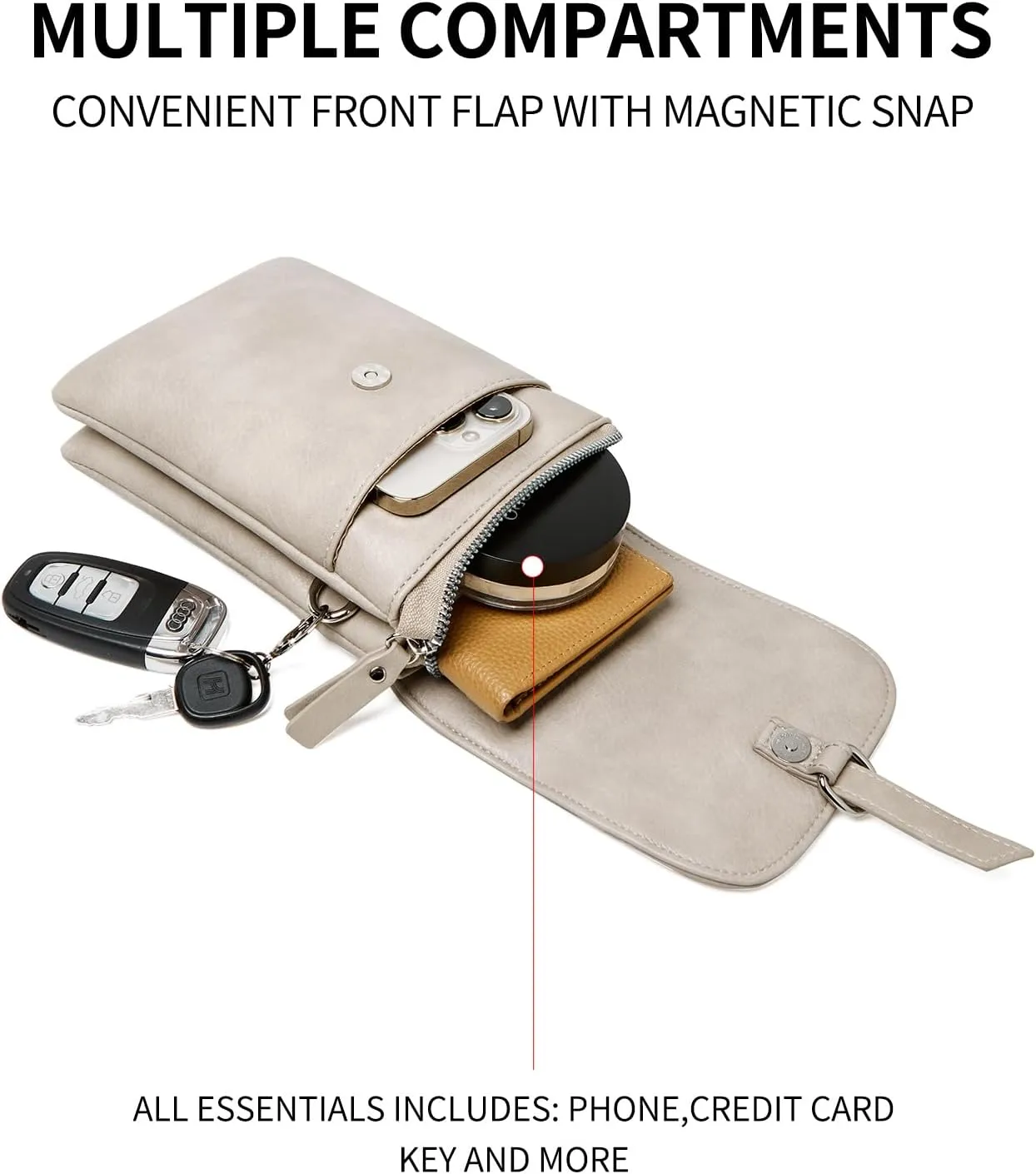 Small Crossbody Bags for women,Soft Leather Cell Phone Purse Lightweight,Little Crossbody Purses Women Trendy with Card slots