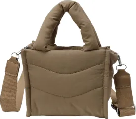 Small Puffer Tote Bag for Women Handbag, Quilted Nylon Shoulder Crossbody Puffy Padded Purse