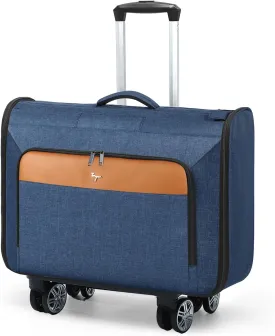 Softside Rolling Garment Bags, Large Rolling Duffle Garment Bag with Wheels, 3 in 1 Carry On Garment Suit Luggage Bag for Women MenBusiness Travel Weekender, Blue