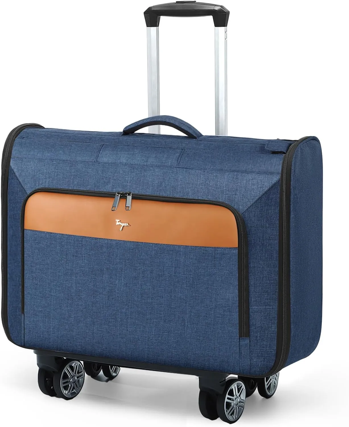 Softside Rolling Garment Bags, Large Rolling Duffle Garment Bag with Wheels, 3 in 1 Carry On Garment Suit Luggage Bag for Women MenBusiness Travel Weekender, Blue