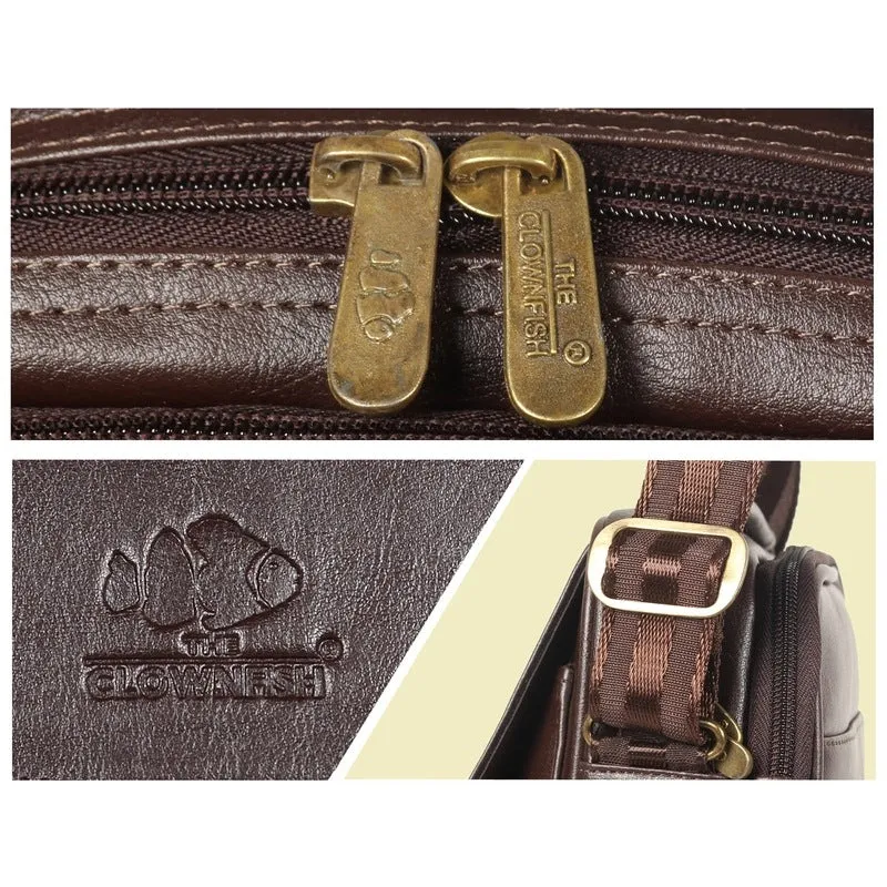 Stylish Sling Bag: Faux Leather Crossbody for Travel | Unisex | 4.5L | Dark Brown