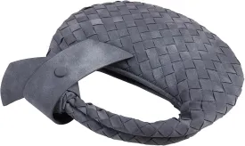 Suede Leather Woven Bag for Women, Woven Knot Clutch Bag, Woven Purse, Evening Handbag, Vegan Leather Top Handle Bag