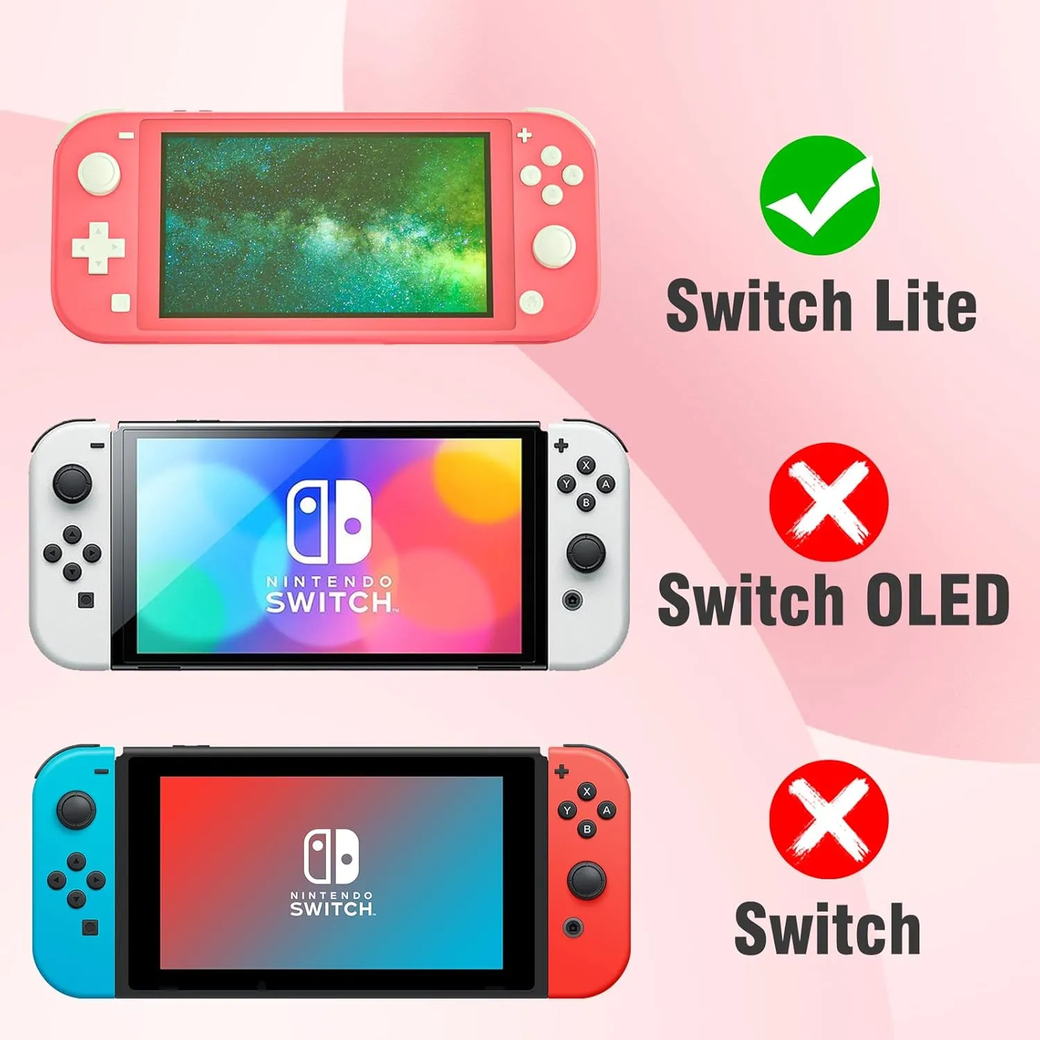Switch Lite Grip Case, Comfortable Switch lite Protective Shell Case - White