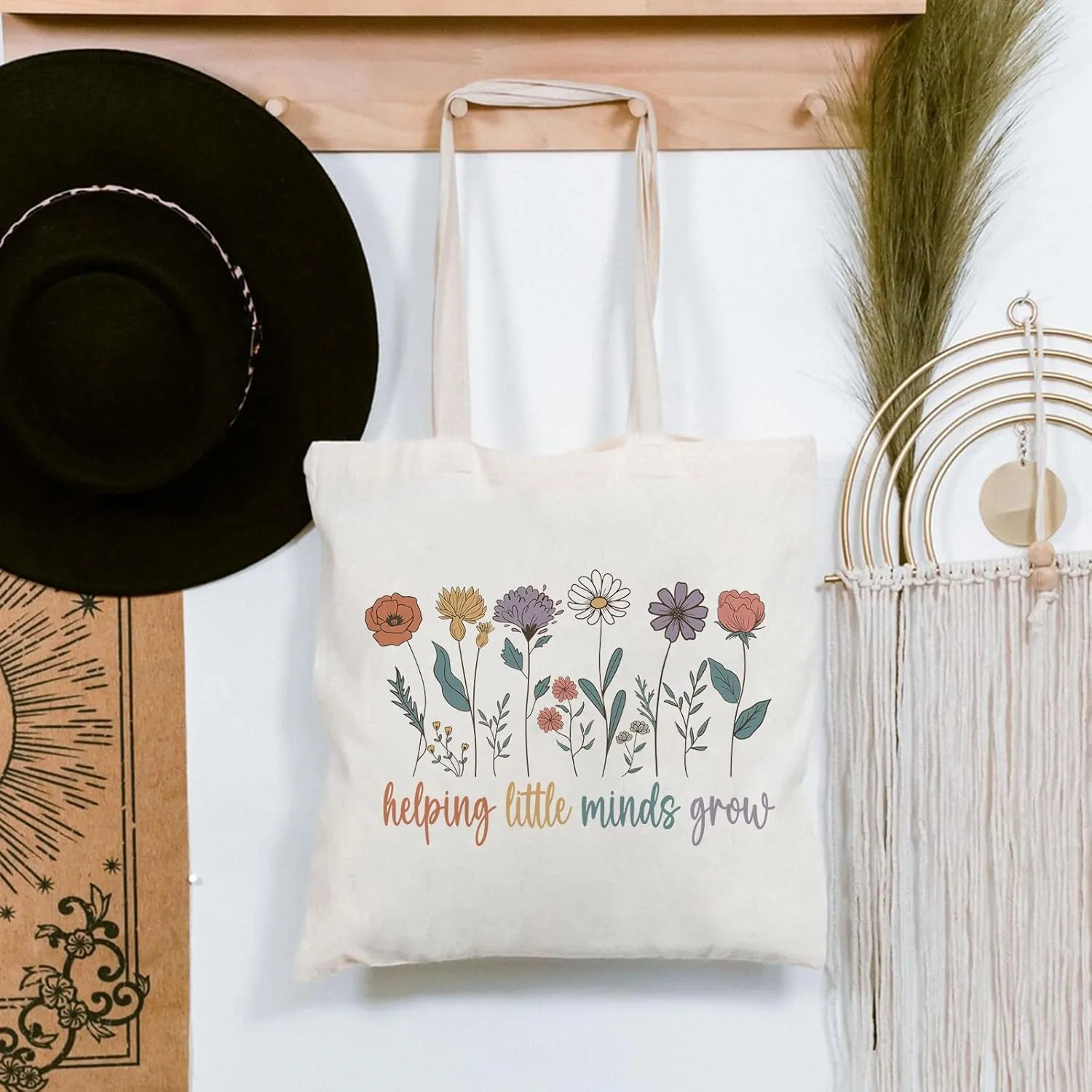 Teacher Appreciation Gifts School Canvas Tote Bags Aesthetic Travel Beach Bag Summer Reusable Grocery Shopping Bag
