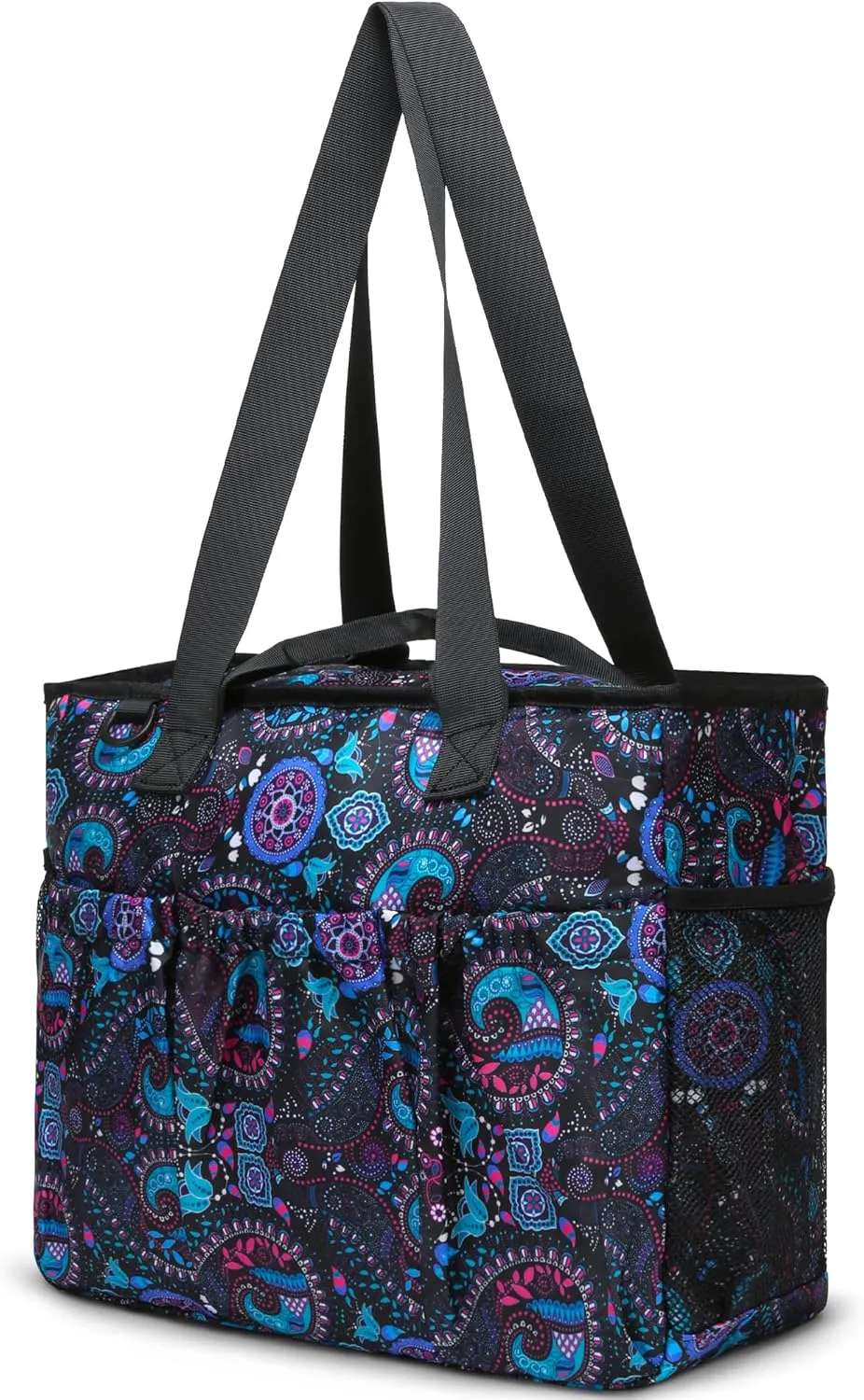 Teacher Tote Bag with Pockets for Women Large Teacher Totes with Laptop Compartment Teacher Work Bags for Teacher Stuff Items Teacher Appreciation Gifts Ideas Utility Tote Bag with Zipper for Teachers