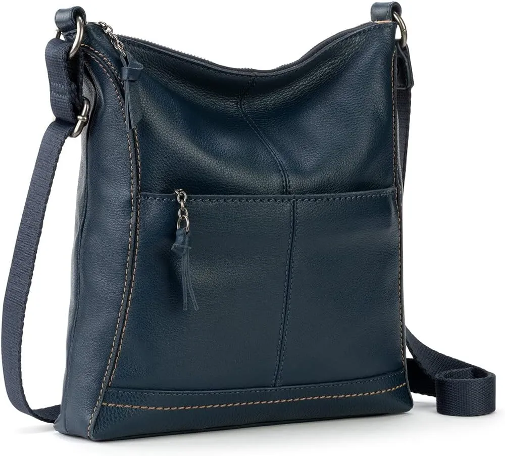 The Sak Lucia Leather Crossbody Purse - Premium Leather Women's Handbag for Everyday & Travel - Cross Body Bag With Zipper