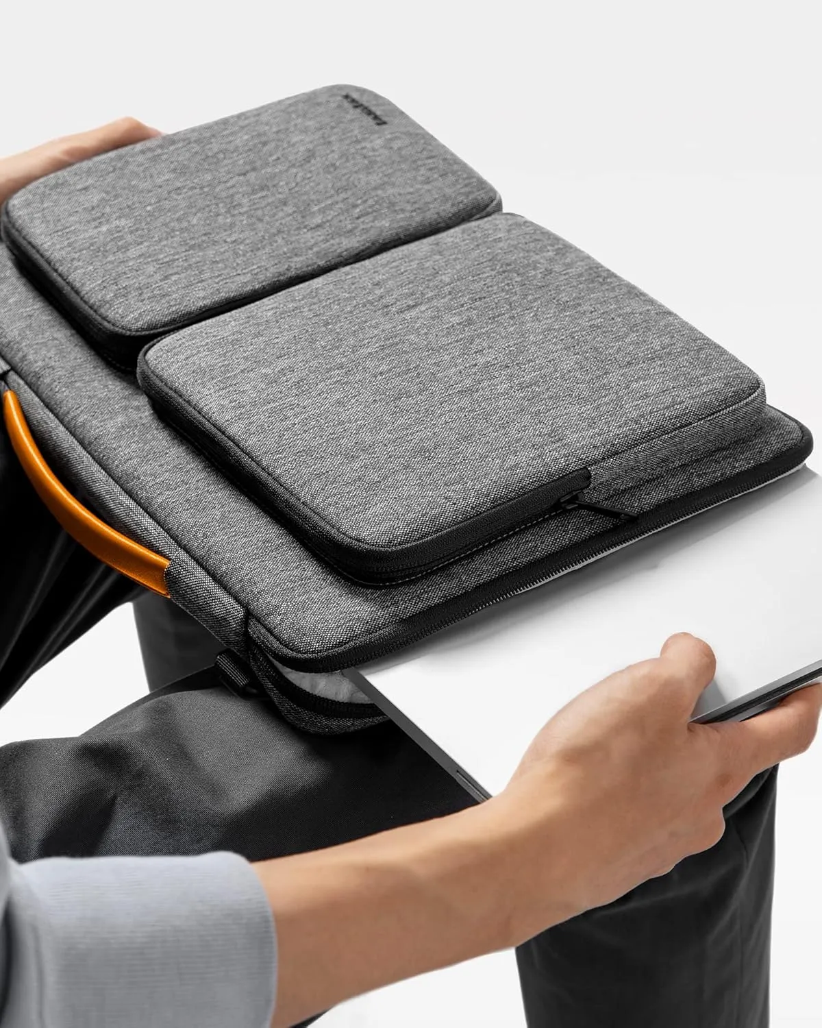 tomtoc 360 Protective Laptop Shoulder Bag for 15.6 Inch Laptop, Fit Acer Aspire 3/5/7, Dell Inspiron/XPS, ASUS ROG/TUF, Lenovo ThinkPad L/E/T/P/V, Waterproof Accessory Case