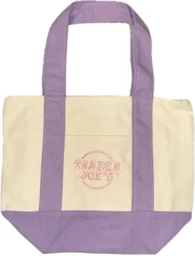 Trader Joe's Mini Tote Bag (Qty 1) Purpule