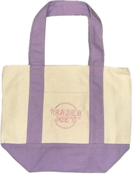 Trader Joe's Mini Tote Bag (Qty 1) Purpule