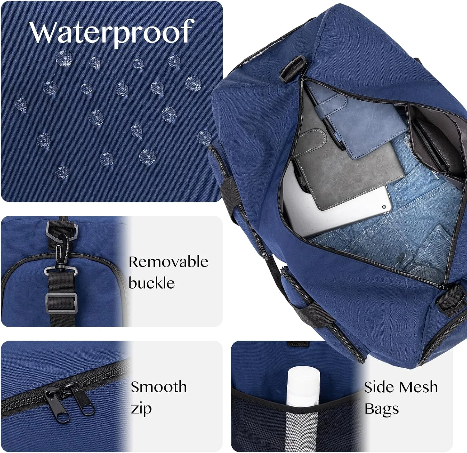 Travel Duffel Bags 40L,Gym Bag, Travel Bag, Duffle Bag for Men, Foldable Overnight Weekender Bags for Women & Men with Adjustable Shoulder Strap