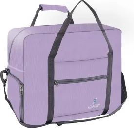 Travel Tote Bag Foldable Travel Duffel Bag For Spirit Airlines Personal Item Bag Weekender Bags for Men Women with Shoe Compartment Carry on Overnight Bag (Light Purple,20L)