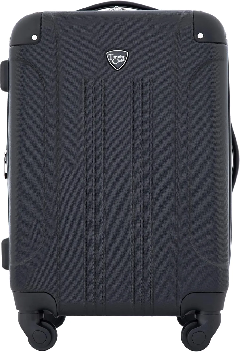 Travelers Club Chicago Hardside Expandable Spinner Luggage, Black, 20" Carry-On