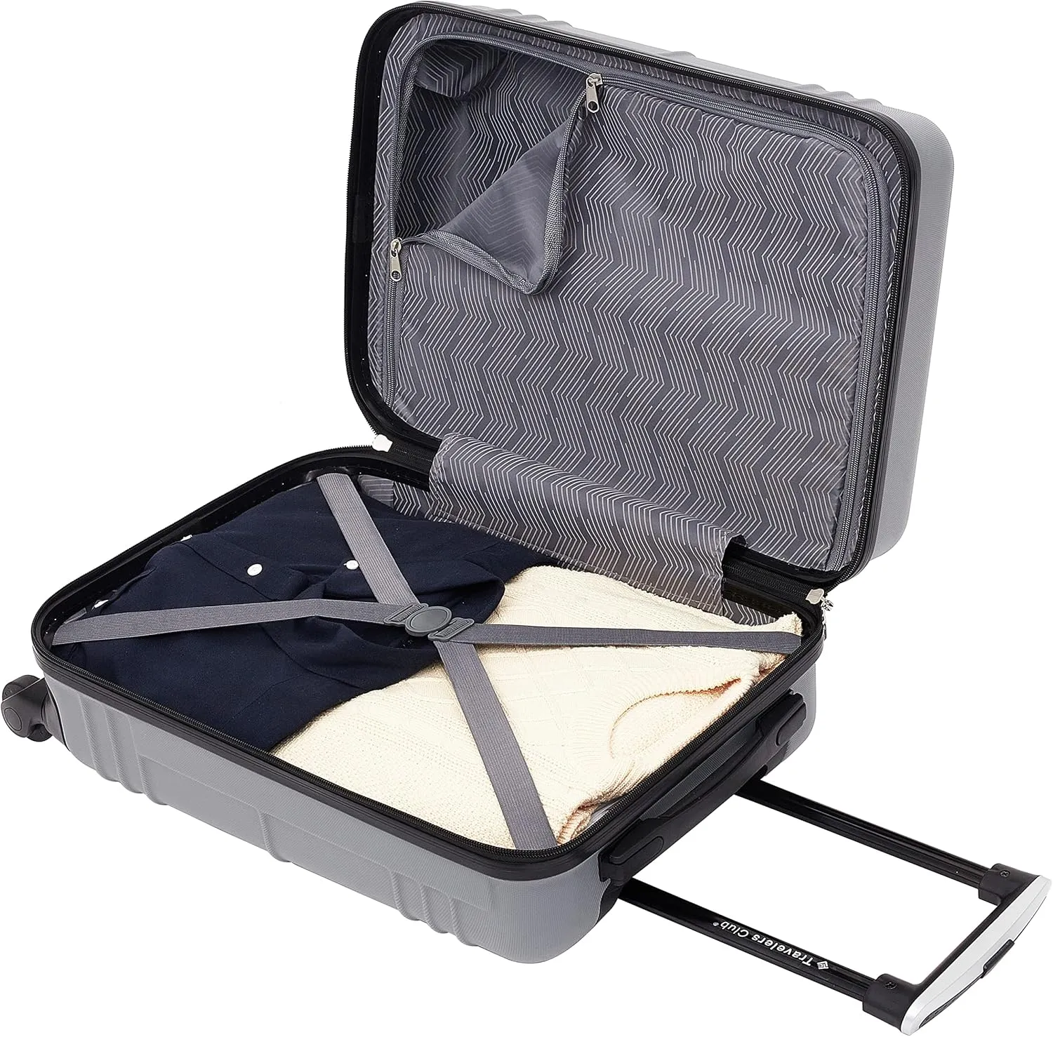 Travelers Club Richmond Spinner Luggage, Charcoal, Carry-On 22-Inch