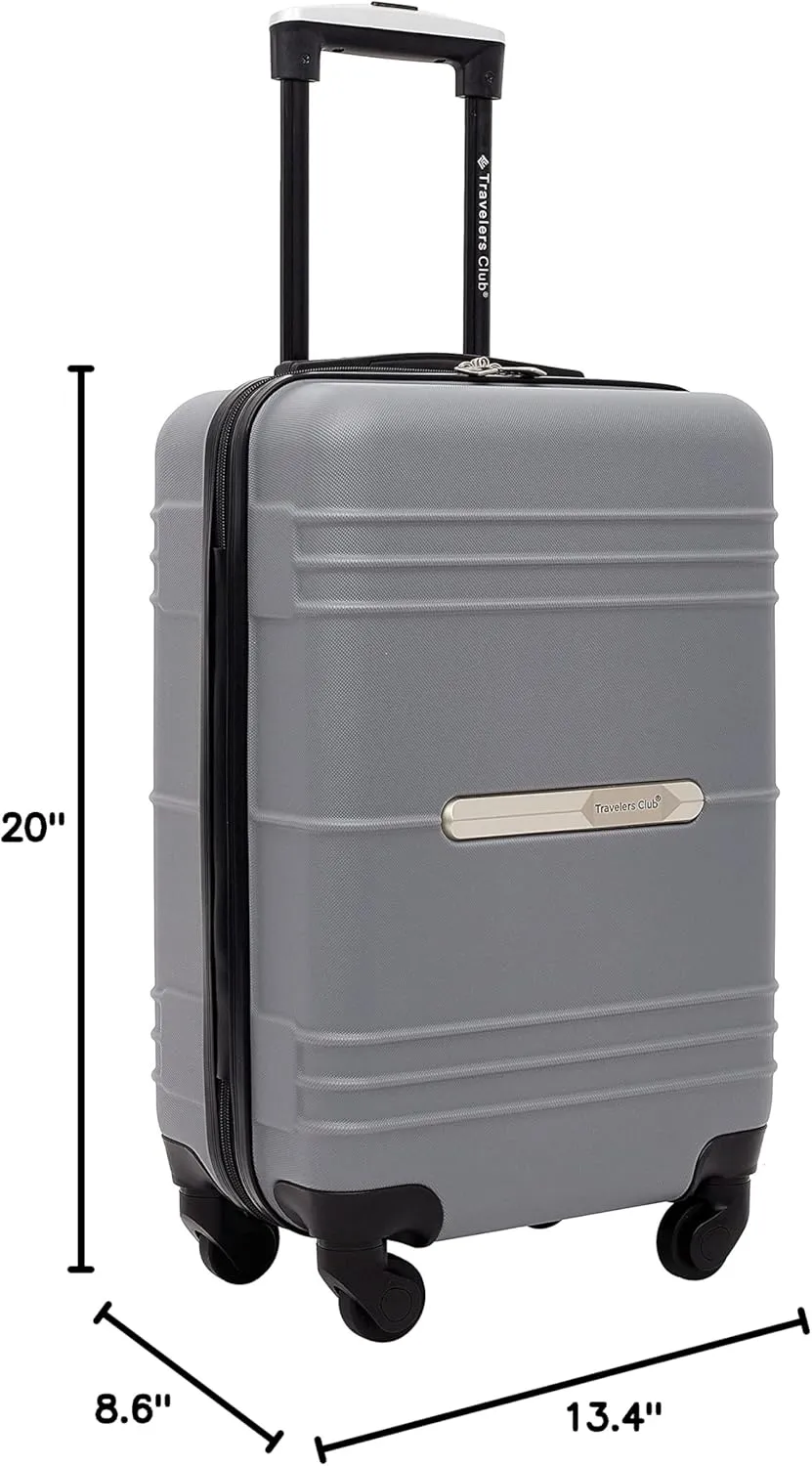 Travelers Club Richmond Spinner Luggage, Charcoal, Carry-On 22-Inch