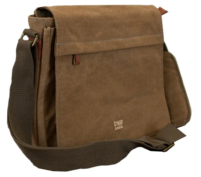 Troop Cotton Brown Laptop Messenger Bag