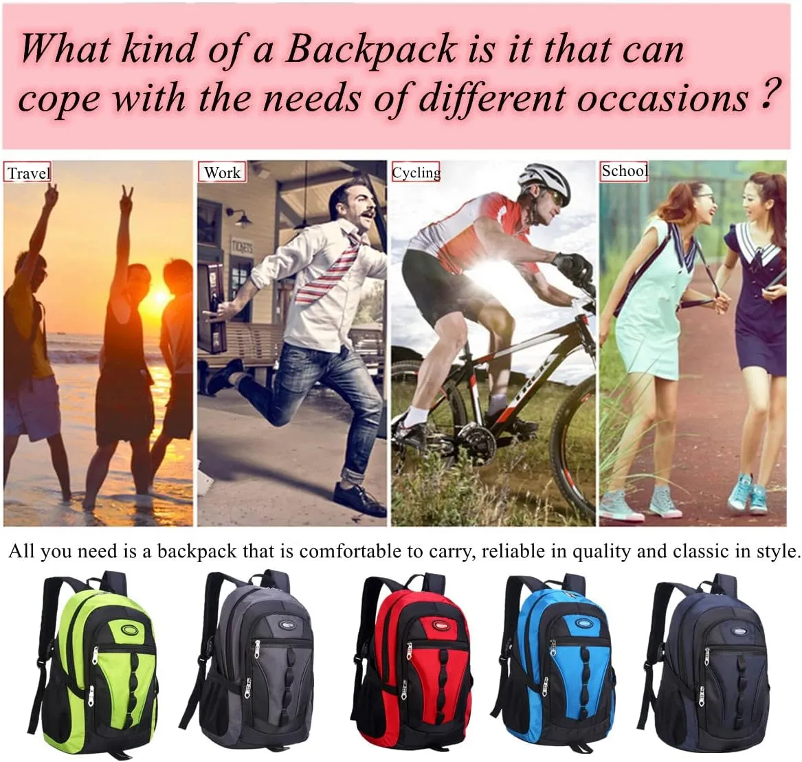 VIDOSCLA Teenage Boys Color-blocking Sports Kids Backpack Middle/High Schoolbag Elementary Student Bookbag for School Teen Boys Grey