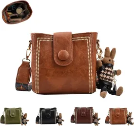 Vintage Fashion Bag With Adjustable Wider Shoulder Strap, Vintage Retro Small Water Bucket Bag, Crossbody Bags for Women
