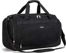 Vorspack Small Gym Bag - 40L Duffle Bag for Men Women Lightweight Duffel Bag with Shoe Compartment Wet Pocket Travel Bag Sports Bag for Sports Gym Travel - Black
