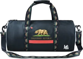 Waterproof Duffle Bag - Wide Opening, Ergonomic Handles | Suitable for Gym, Boating, Camping | Travel Duffle Bag for Men & Women (California Republic)