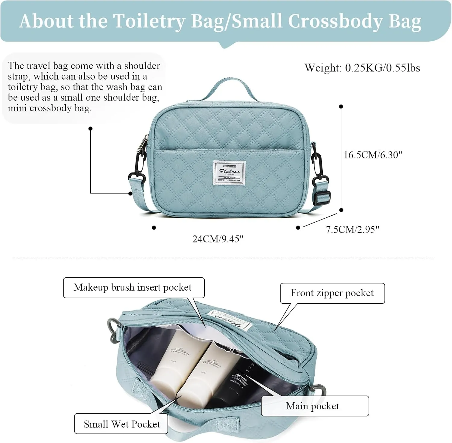 Weekender Bags for Women, Carry on Overnight Weekend Travel Duffel Bag with Shoes Compartment &Toiletry Bag, Personal Item Bag for Travel Business Trips Sport Hospital
