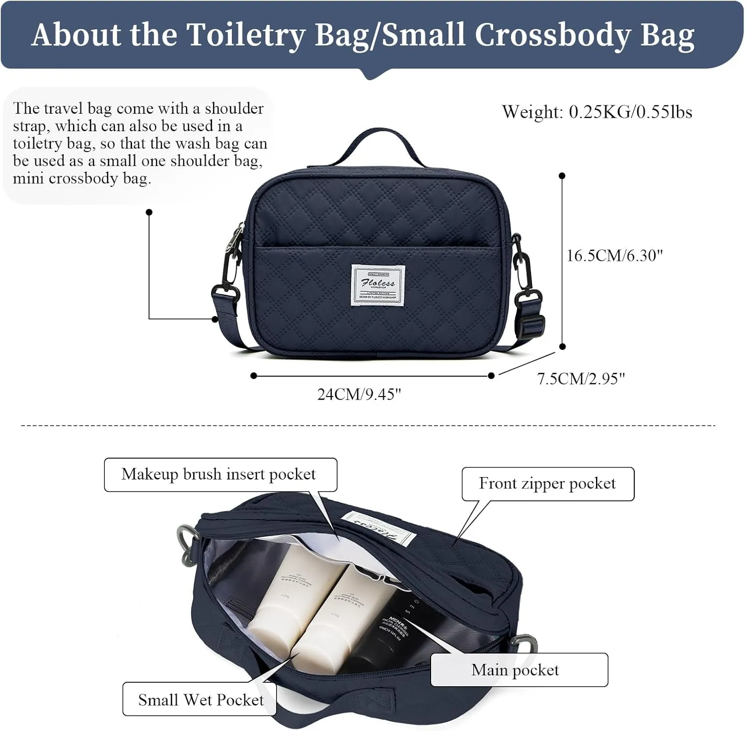 Weekender Bags for Women, Carry on Overnight Weekend Travel Duffel Bag with Shoes Compartment &Toiletry Bag, Personal Item Bag for Travel Business Trips Sport Hospital