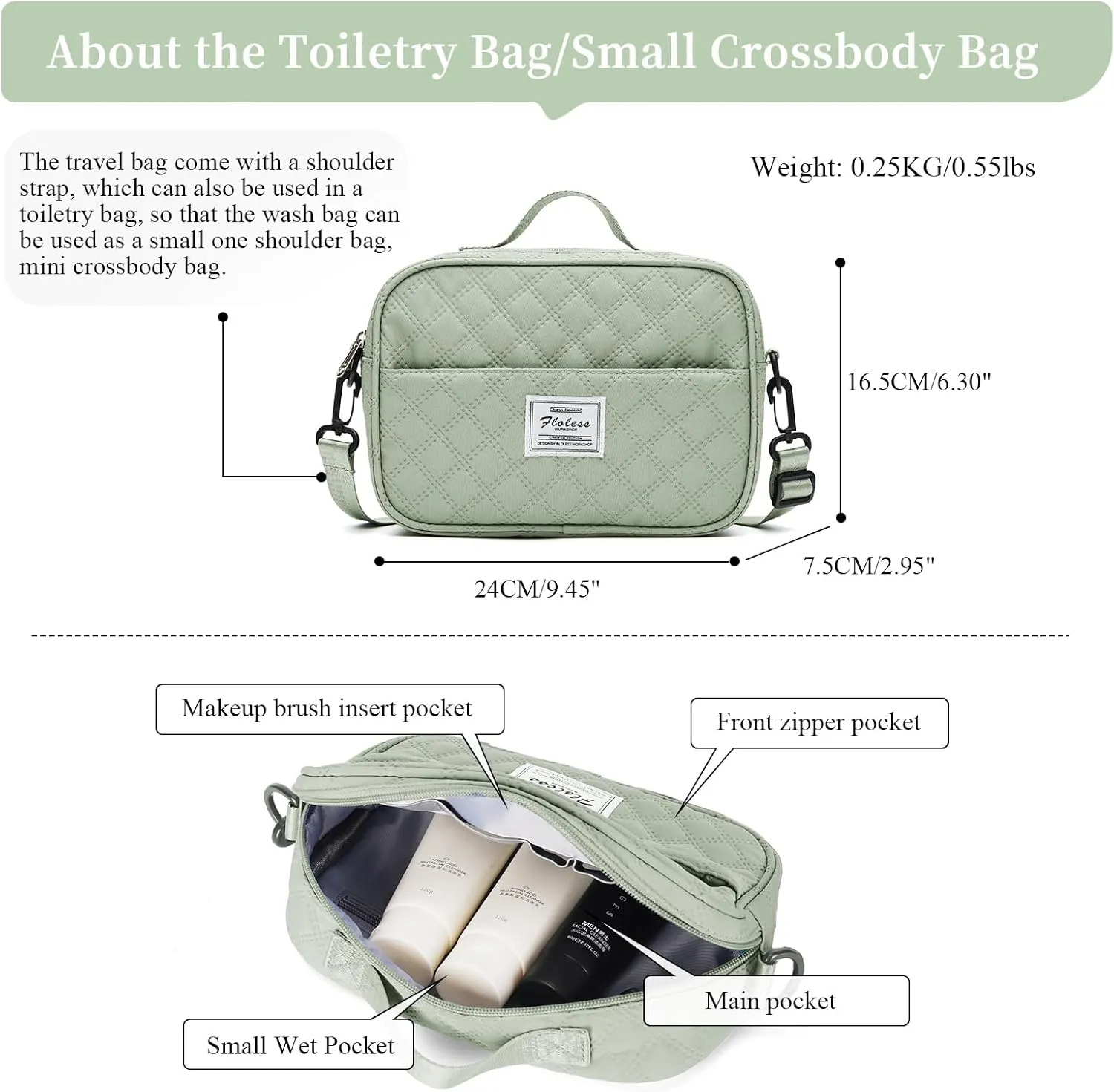 Weekender Bags for Women, Carry on Overnight Weekend Travel Duffel Bag with Shoes Compartment &Toiletry Bag, Personal Item Bag for Travel Business Trips Sport Hospital