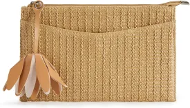 Women Straw Beach Clutch Purse Handbag Summer Elegant Vacation Style Shoulder Bag Crossbody Bag