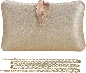 Women's Evening Bag Clutch Purse Sparkly Sequin Glitter Handbag Bridal Wedding Shoulder Bag Crossbody Bag with Leaf-style Flip Lock Messenger Bag for Wedding Cocktail Party Prom Gold