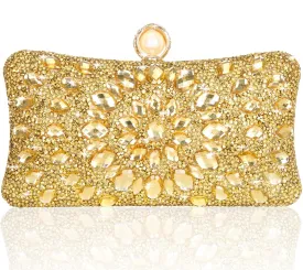 Women's Evening Bags Sparkly Rhinestone Clutch Purses Luxury Handbags